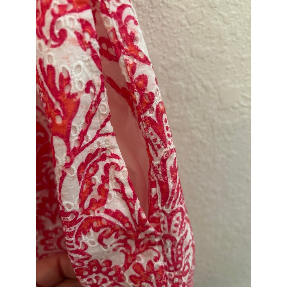 Tommy Bahama women's pink and white patterned off-the-shoulder dress size S NWT - Picture 3 of 4